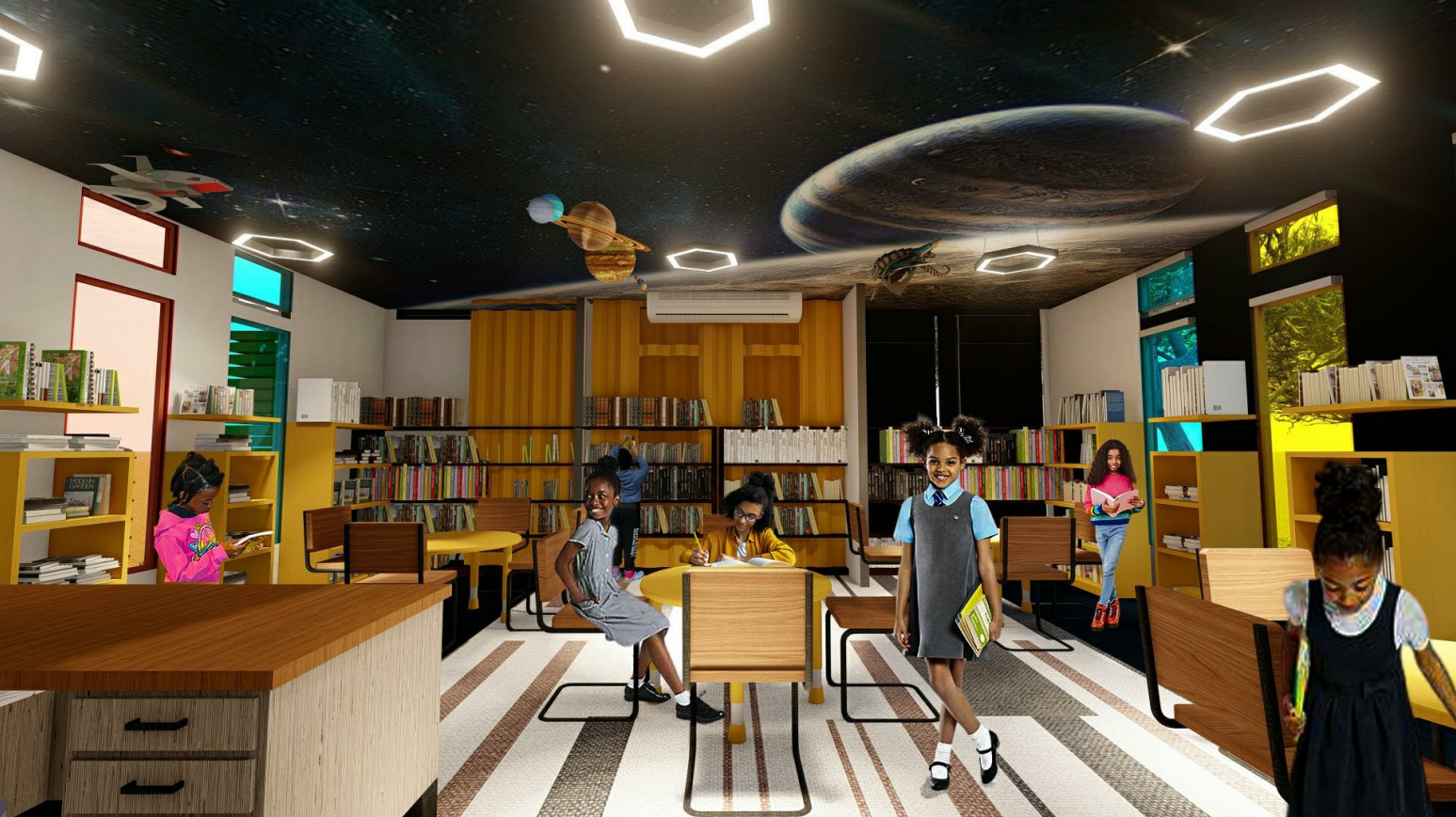 Future AAAGML library interior rendering